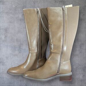 Knee High Side Zip Boots with Elastic Stretch & Memory Foam Abril Tall Boots